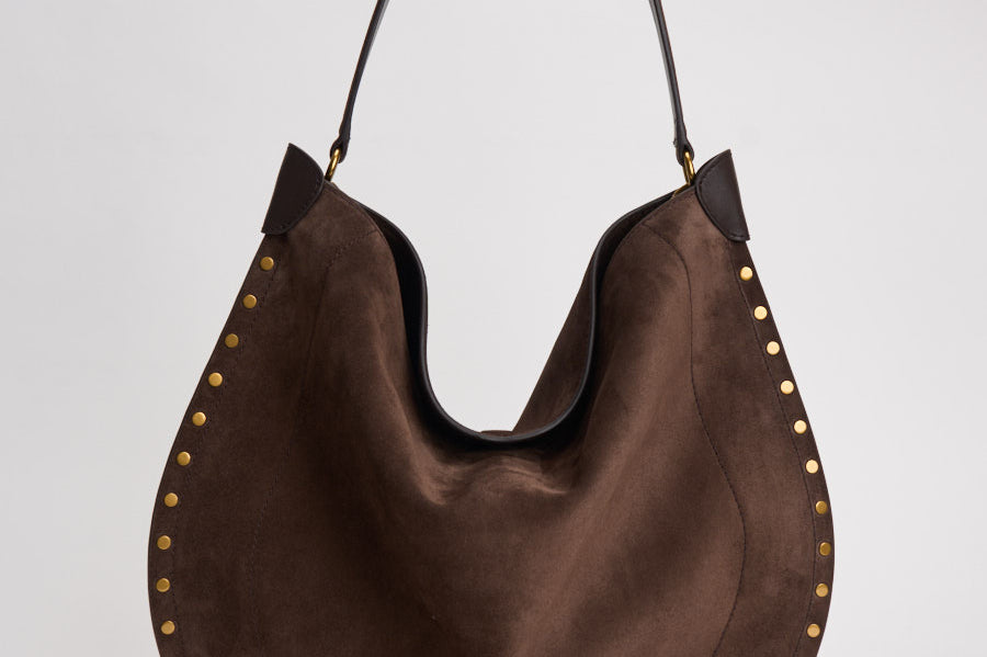 Borsa donna Oskan Hobo Soft in suede marrone PP0200FA B2C03M50CF ISABEL MARANT 