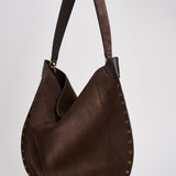 Borsa donna Oskan Hobo Soft in suede marrone PP0200FA B2C03M50CF ISABEL MARANT 