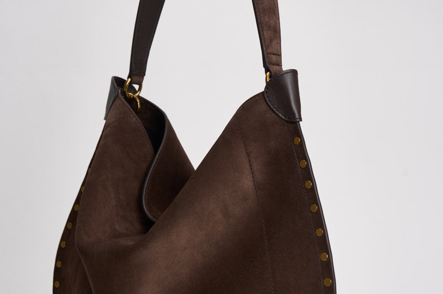 Borsa donna Oskan Hobo Soft in suede marrone PP0200FA B2C03M50CF ISABEL MARANT 
