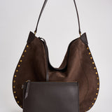 Borsa donna Oskan Hobo Soft in suede marrone PP0200FA B2C03M50CF ISABEL MARANT 