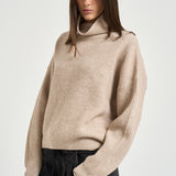 Maglia donna Brooke a collo alto beige PU0231FA B1L07I90BE ISABEL MARANT 