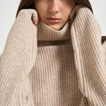 Maglia donna Brooke a collo alto beige PU0231FA B1L07I90BE ISABEL MARANT 