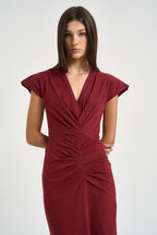 Abito donna lungo amaranto scuro RO1174FB A1N4180DB ISABEL MARANT 