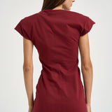 Abito donna lungo amaranto scuro RO1174FB A1N4180DB ISABEL MARANT 