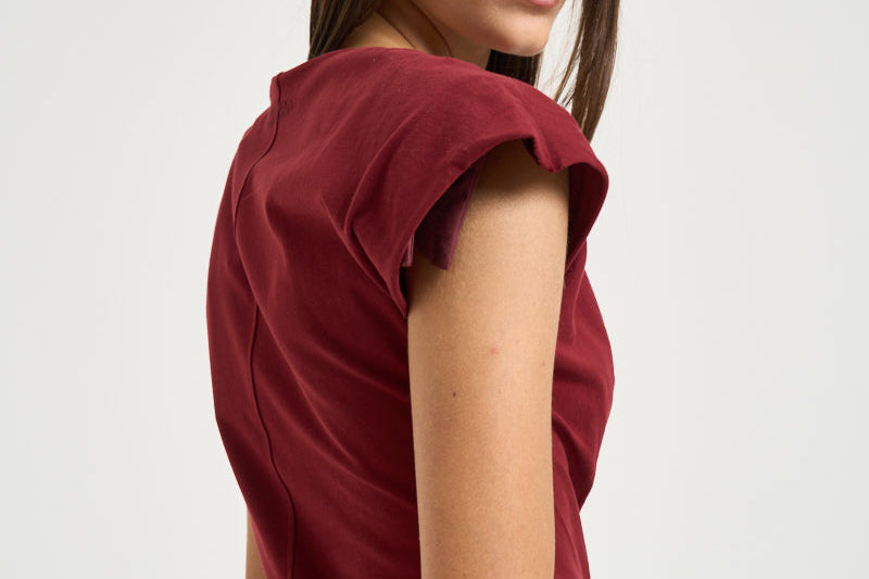 Abito donna lungo amaranto scuro RO1174FB A1N4180DB ISABEL MARANT 