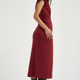 Abito donna lungo amaranto scuro RO1174FB A1N4180DB ISABEL MARANT 