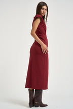 Abito donna lungo amaranto scuro RO1174FB A1N4180DB ISABEL MARANT 