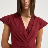 Abito donna lungo amaranto scuro RO1174FB A1N4180DB ISABEL MARANT 