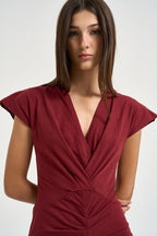 Abito donna lungo amaranto scuro RO1174FB A1N4180DB ISABEL MARANT 