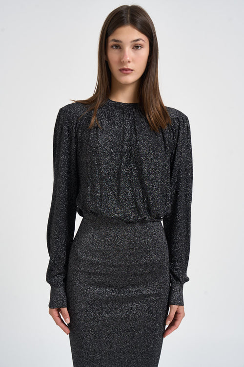 Abito donna Aliza midi nero con lurex RO1212FA D4L05I01BK ISABEL MARANT 