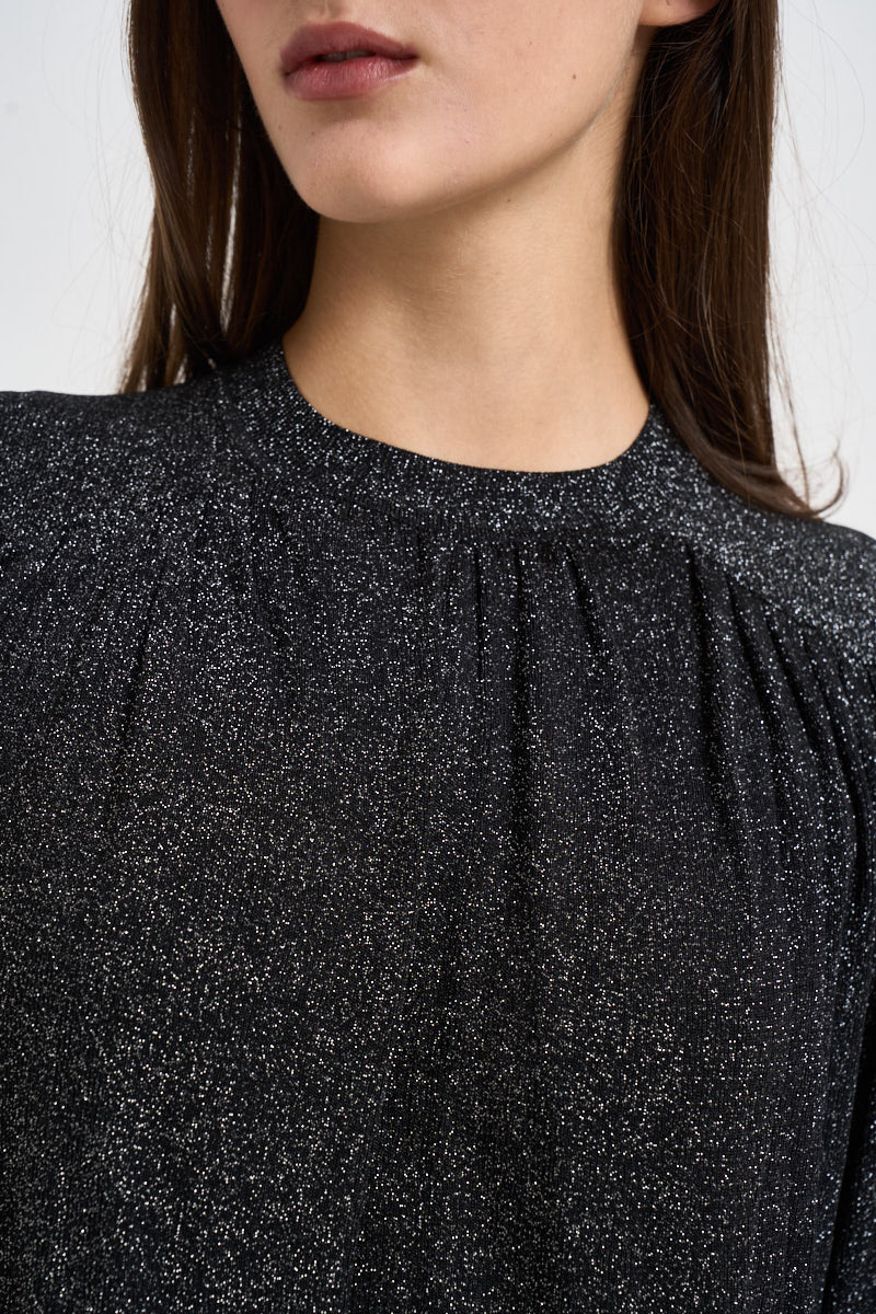 Abito donna Aliza midi nero con lurex RO1212FA D4L05I01BK ISABEL MARANT 