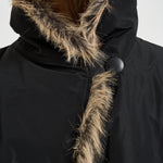 Giacca donna Charone con collo in eco-pelliccia nera VE0606FA D1C01I01BK ISABEL MARANT 