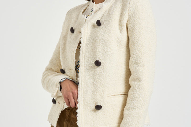 Giacca donna Suely corta panna VE0751FA D3E05I23EC ISABEL MARANT 
