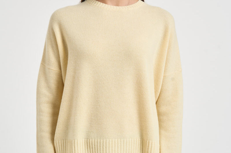 Maglia donna Amelie girocollo giallo pastello AMELIE ANIS KUJTEN 