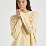 Maglia donna Amelie girocollo giallo pastello AMELIE ANIS KUJTEN 