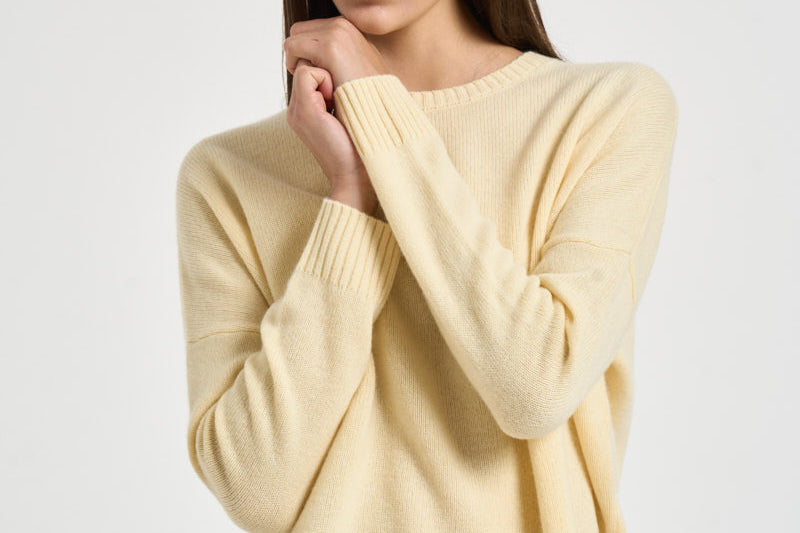 Maglia donna Amelie girocollo giallo pastello AMELIE ANIS KUJTEN 