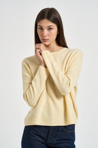 Maglia donna Amelie girocollo giallo pastello AMELIE ANIS KUJTEN 