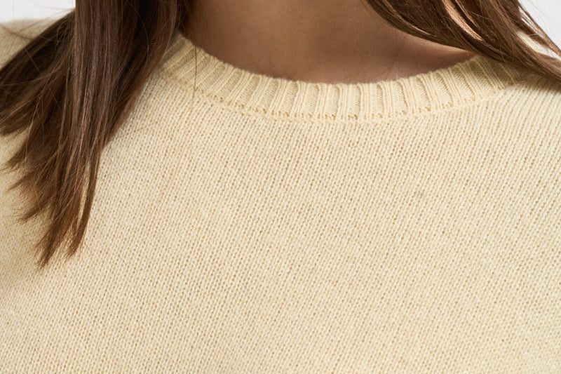 Maglia donna Amelie girocollo giallo pastello AMELIE ANIS KUJTEN 