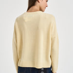 Maglia donna Amelie girocollo giallo pastello AMELIE ANIS KUJTEN 