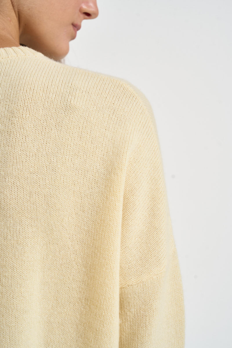 Maglia donna Amelie girocollo giallo pastello AMELIE ANIS KUJTEN 
