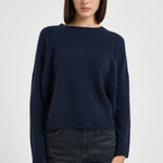 Maglia donna Amelie girocollo blu navy AMELIE MARINE KUJTEN 