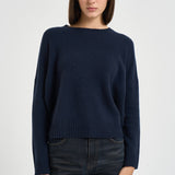 Maglia donna Amelie girocollo blu navy AMELIE MARINE KUJTEN 