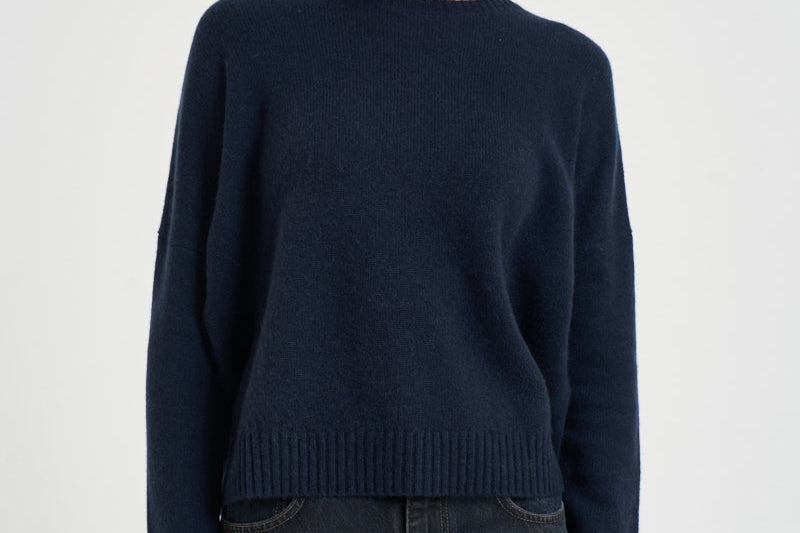 Maglia donna Amelie girocollo blu navy AMELIE MARINE KUJTEN 