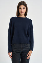 Maglia donna Amelie girocollo blu navy AMELIE MARINE KUJTEN 