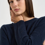 Maglia donna Amelie girocollo blu navy AMELIE MARINE KUJTEN 