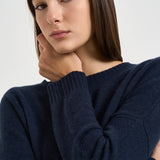 Maglia donna Amelie girocollo blu navy AMELIE MARINE KUJTEN 