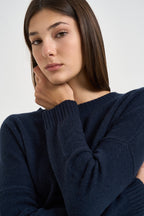 Maglia donna Amelie girocollo blu navy AMELIE MARINE KUJTEN 