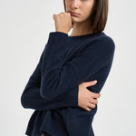 Maglia donna Amelie girocollo blu navy AMELIE MARINE KUJTEN 