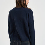 Maglia donna Amelie girocollo blu navy AMELIE MARINE KUJTEN 