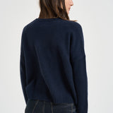 Maglia donna Amelie girocollo blu navy AMELIE MARINE KUJTEN 