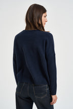 Maglia donna Amelie girocollo blu navy AMELIE MARINE KUJTEN 