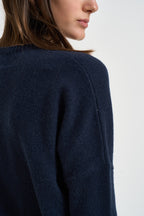Maglia donna Amelie girocollo blu navy AMELIE MARINE KUJTEN 