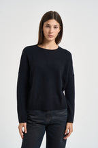 Maglia donna Amelie girocollo nera AMELIE NOIR KUJTEN 
