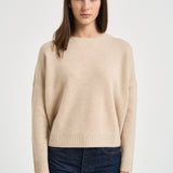 Maglia donna Amelie girocollo beige chiaro AMELIE ORGANIC KUJTEN 