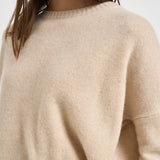 Maglia donna Amelie girocollo beige chiaro AMELIE ORGANIC KUJTEN 