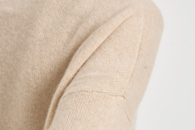 Maglia donna Amelie girocollo beige chiaro AMELIE ORGANIC KUJTEN 