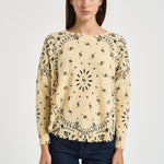 Maglia donna stampa bandana gialla MELA BANDANA 2500ANIS KUJTEN 