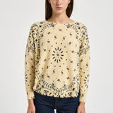 Maglia donna stampa bandana gialla MELA BANDANA 2500ANIS KUJTEN 