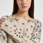 Maglia donna stampa bandana beige MELA BANDANA 2500AVOINE KUJTEN 