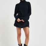 Maglia donna Tila collo alto nera TILA NOIR KUJTEN 