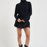 Maglia donna Tila collo alto nera TILA NOIR KUJTEN 