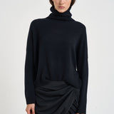 Maglia donna Tila collo alto nera TILA NOIR KUJTEN 