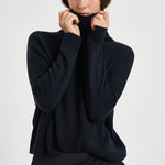 Maglia donna Tila collo alto nera TILA NOIR KUJTEN 