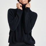 Maglia donna Tila collo alto nera TILA NOIR KUJTEN 
