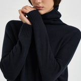 Maglia donna Tila collo alto nera TILA NOIR KUJTEN 