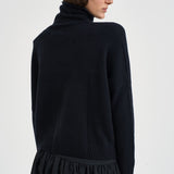 Maglia donna Tila collo alto nera TILA NOIR KUJTEN 